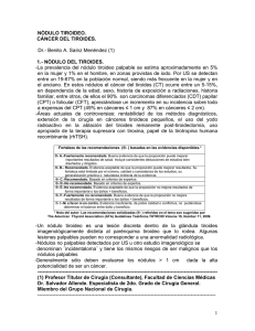 NÓDULO TIROIDEO. CÁNCER DEL TIROIDES. Dr.