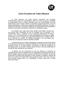 Ciclo Formativo de Teatro Musical