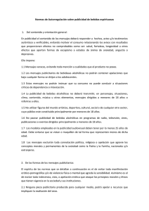 Normas de Autorregulación sobre publicidad de bebidas alcohólicas
