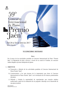 Bases VI Concurso Mi piano - Premio `Jaén`