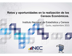 Retos y oportunidades en la realización de los Censos Económicos.