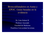 Broncodilatadores en Asma y EPOC. Guías basadas en la evidencia