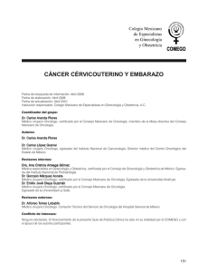cáncer cérvicouterino y embarazo
