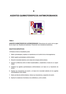 Tema 8: Agentes quimioterápicos antimicrobianos.