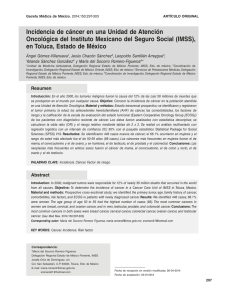 Incidencia de cáncer en una Unidad de Atención Oncológica del