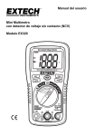 Manual del usuario Mini Multímetro con detector de voltaje