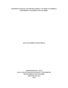 diversificación de las exportaciones y su impacto sobre el
