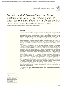 La enfermedad linfoproliferativa difusa postrasplante renal y su
