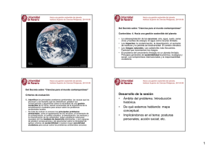 Hacia una gestión sostenible del planeta.