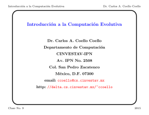 Introducción a la Computación Evolutiva