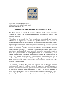 “La confianza debe presidir la economía de un país”