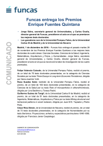 Funcas entrega los Premios Enrique Fuentes Quintana