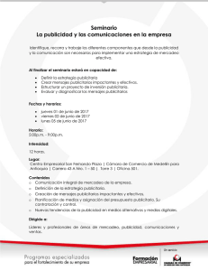 Seminario La publicidad y las comunicaciones en la empresa