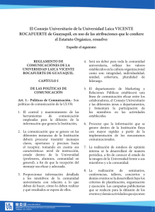 Reglamento de Comunicaciones de la Universidad Laica Vicente