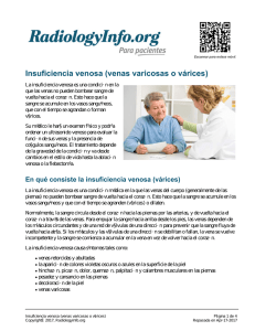 Insuficiencia venosa (venas varicosas o várices)