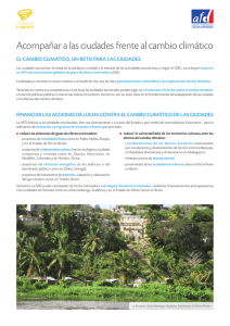 Acompañar a las ciudades frente al cambio climático