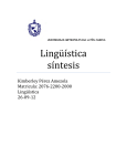 Lingüística síntesis - Universidad Metropolitana Latin Campus