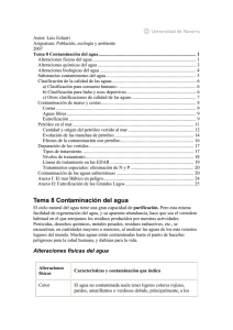 Tema 8 Contaminación del agua