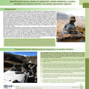 Identificando temas claves en migración, medio ambiente y cambio