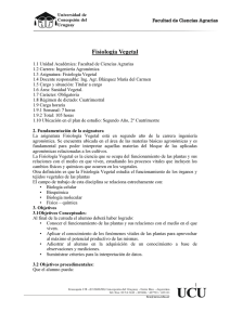 Fisiolog&iacute;a Vegetal - Universidad de Concepci&oacute;n del Uruguay