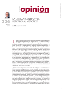 La crisis argentina y el retorno al mercado
