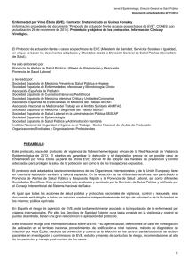 1 Enfermedad por Virus &Eacute;bola (EVE). Contexto: Brote iniciado en