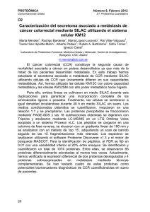 Caracterización del secretoma asociado a metástasis de