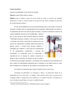 Cuarto encuentro. Aspectos de publicidad: el arte de dar un