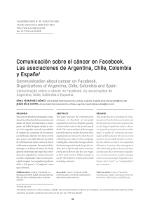 Comunicación sobre el cáncer en Facebook. Las asociaciones de