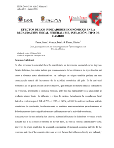 efectos de los indicadores económicos en la recaudación