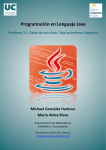 Programación en Lenguaje Java. Problema 2.1. Datos de una clase
