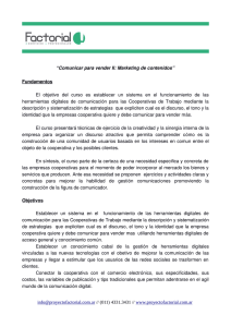 &ldquo;Comunicar para vender II: Marketing de contenidos&rdquo; Fundamentos