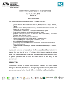 INTERNATIONAL CONFERENCE ON STREET FOOD May 16,17