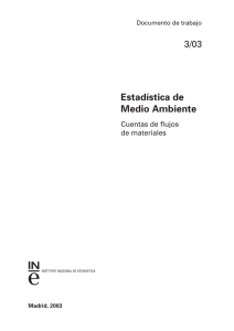 estadística de medio ambiente cuentas de flujos de materiales