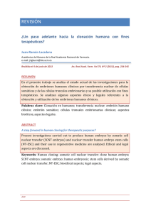 paso adelante hacia la clonación humana con fines