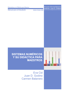 Sistemas numéricos y su didáctica para maestros