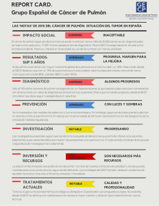 REPORT CARD. Grupo Español de Cáncer de Pulmón