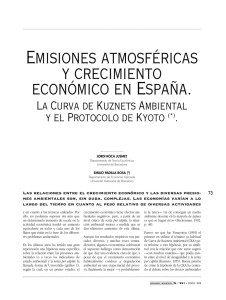 Emisiones atmosféricas y crecimiento económico en España