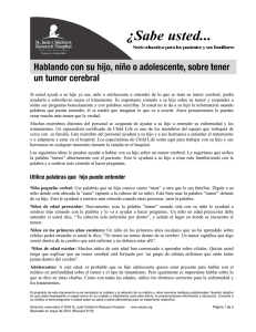 Hablando con su hijo, niño o adolescente, sobre su tumor cerebral