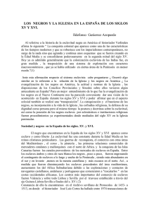 Los Negros y la Iglesia en la España de los Siglos XV y XVI