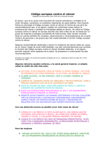 Código europeo contra el cáncer