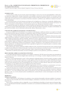 alimentos funcionales: prebióticos, probióticos