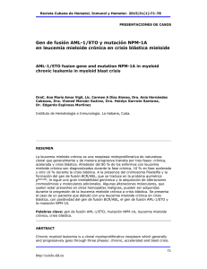 Gen de fusión AML-1/ETO y mutación NPM