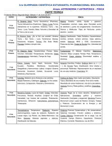 1ra OLIMPIADA CIENTÍFICA ESTUDIANTIL PLURINACIONAL