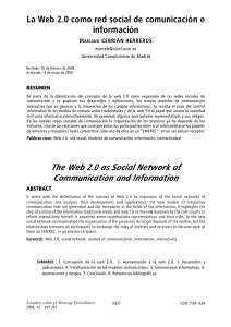 La Web 2.0 como red social de comunicación e información