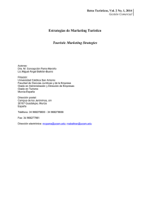Estrategias de Marketing Turístico Touristic Marketing Strategies