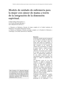 Modelo de cuidado de enfermería para la mujer con cáncer de