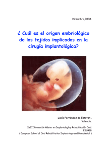 Cuál es el origen embriológico de los tejidos implicados en
