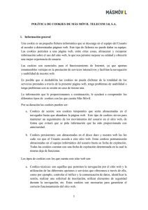 POLÍTICA DE COOKIES DE MÁS MÓVIL TELECOM 3.0, S.A. 1