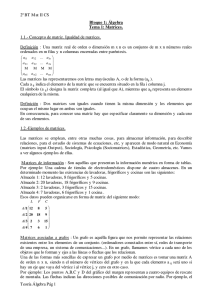 2º BT Mat II CS Teoría Álgebra Pág 1 Bloque 1: Álgebra Tema 1